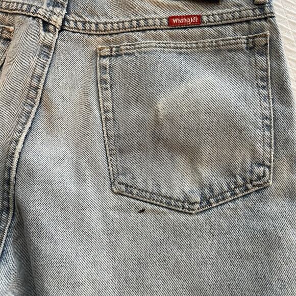 Wrangler Denim High Rise Cut Off Women Shorts Size 32 Festival Western Rodeo - Picture 8 of 11